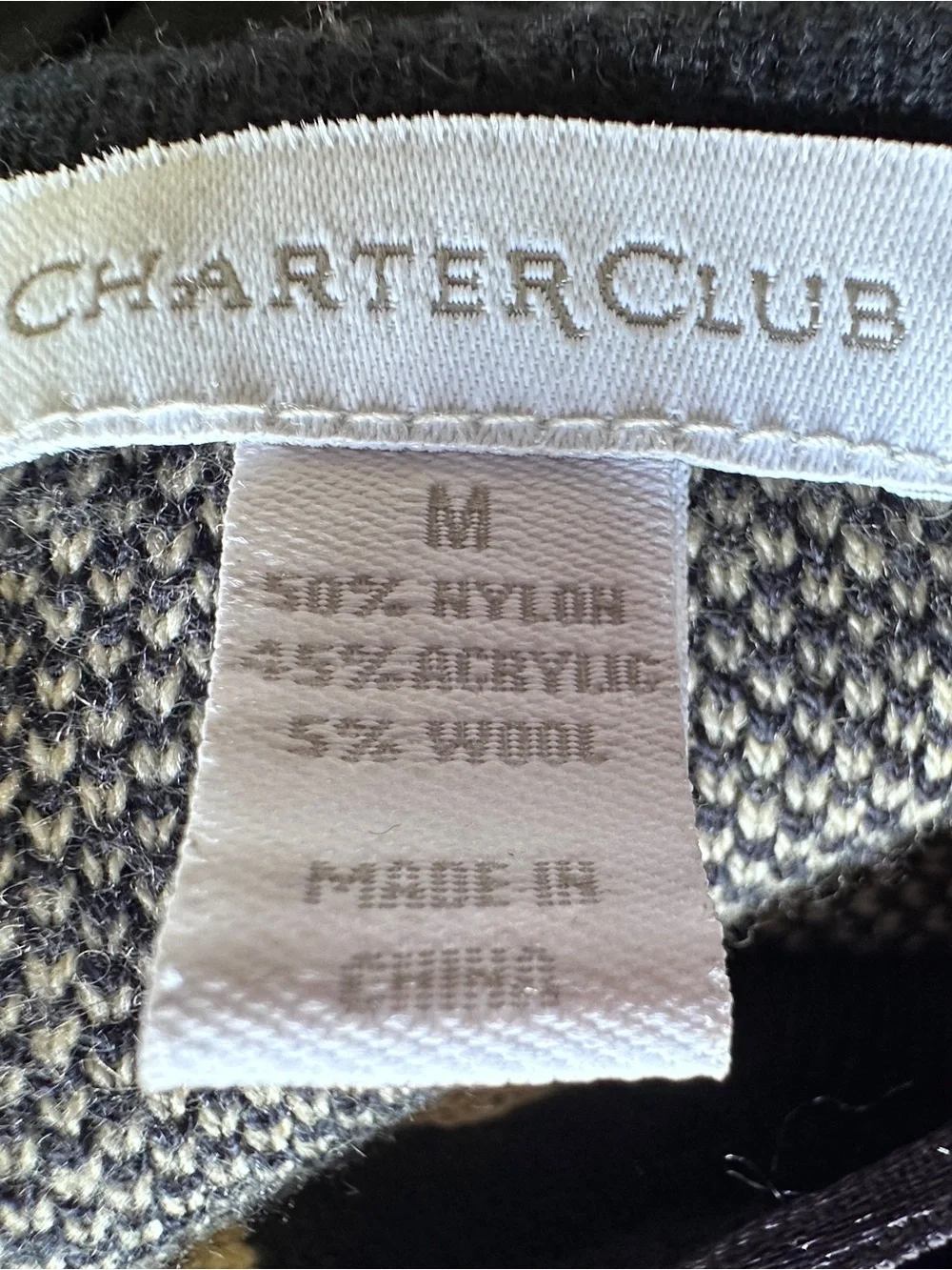 Charter Club Navy Windowpane Cardigan & Gibson Latimer Cream Denim Wrap Skirt